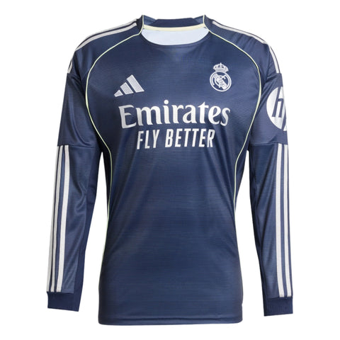 25/26 ADIDAS Real Madrid Men’s Replica Long Sleeve Away Jersey - JP3939