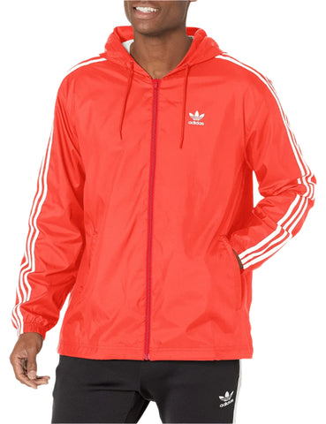 3-STRIPES WINDBREAKER JACKET RED HB9490